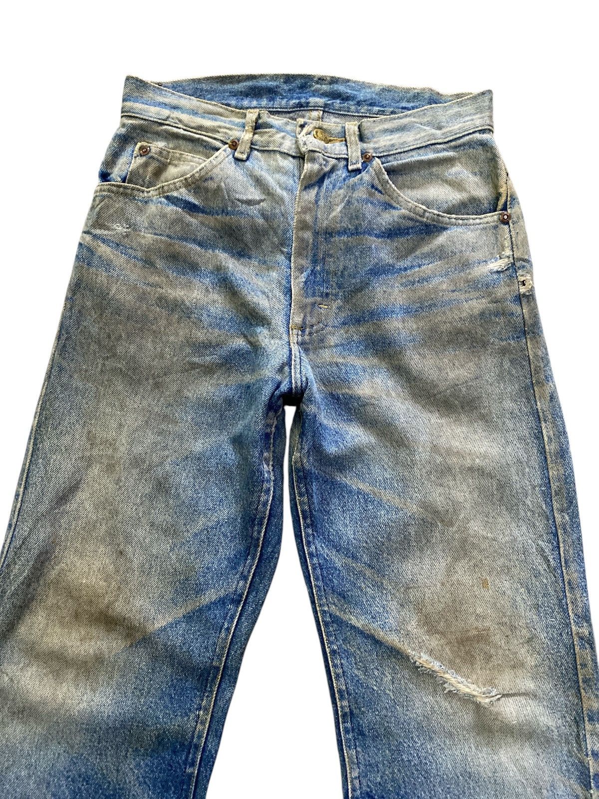 Lee × Vintage Vintage 80s Lee Rider Denim Distressed Size US 29 - 2 Thumbnail