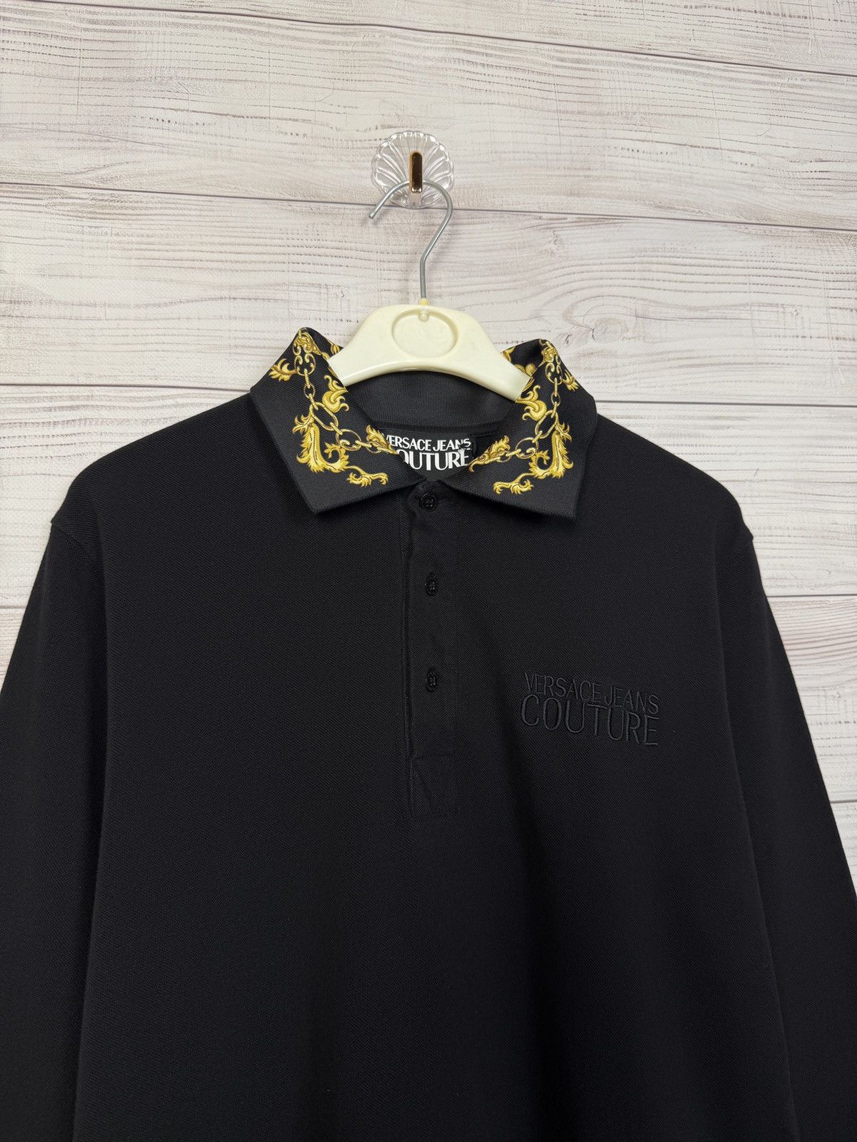 Versace Vintage longsleeve Versace polo Graphic Print streetwear y2k Size US L / EU 52-54 / 3 - 5 Thumbnail