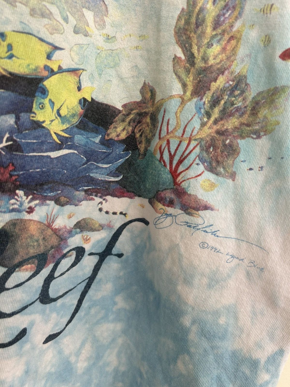 Liquid Blue Liquid Blue Coral Reef Full Art Front & Back Graphic T-shirt Size US XL / EU 56 / 4 - 4 Thumbnail