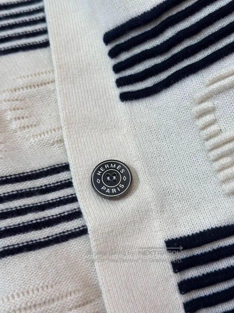 Hermes Hermes Pig Nose Knit Coat Jacket, 64% Cashmere 36% Cotton Size XS / US 0-2 / IT 36-38 - 8 Thumbnail