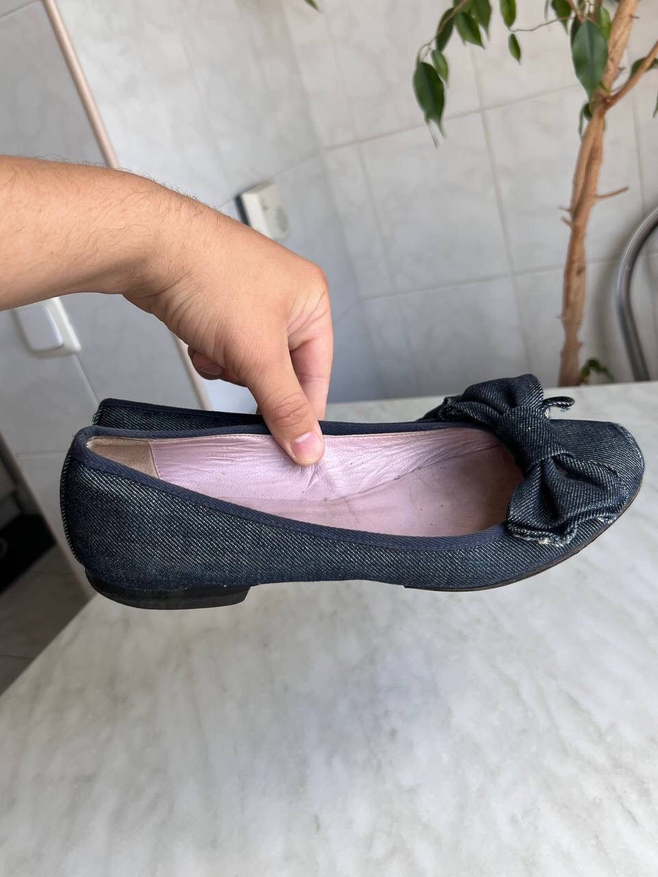 Valentino Valentino Bow Denim Ballet Flats Shoes Vintage 90s Retro Size US 10 / IT 40 - 5 Thumbnail