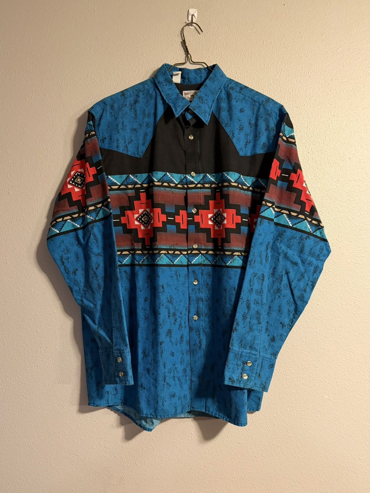 Vintage vtg 80s 90s western frontier aztec button up shirt large USA Size US L / EU 52-54 / 3 - 1 Thumbnail