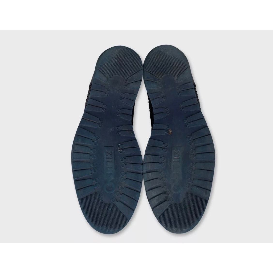 Zilli Zilli Blue Leather & Snakeskin Sneakers EU43.5 Size US 10.5 / EU 43-44 - 5 Thumbnail
