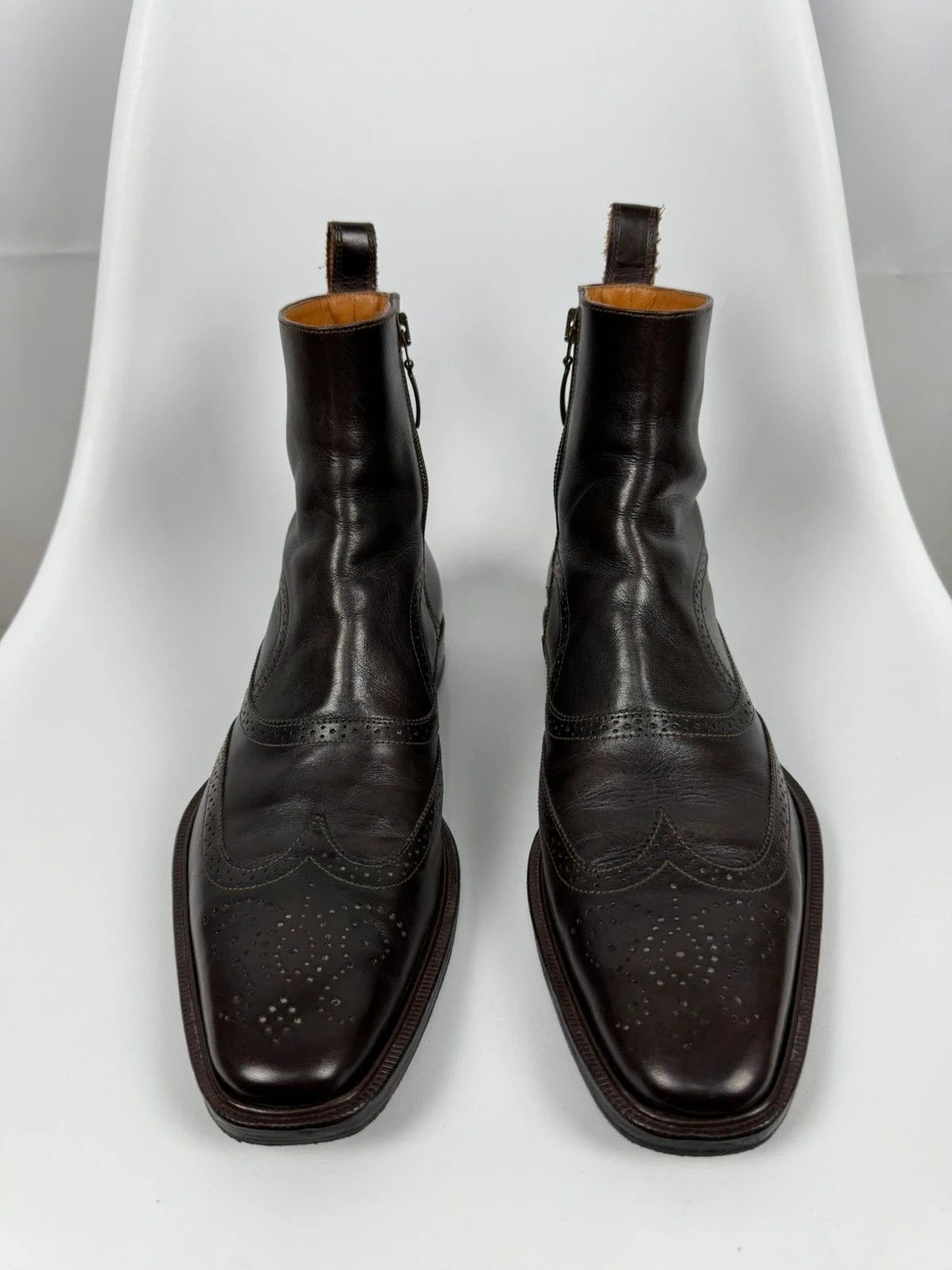 Dolce & Gabbana Dolce & Gabbana Chelsea Boots Ankle Zip Brogue sie 40.5 Size US 7.5 / EU 40-41 - 2 Thumbnail