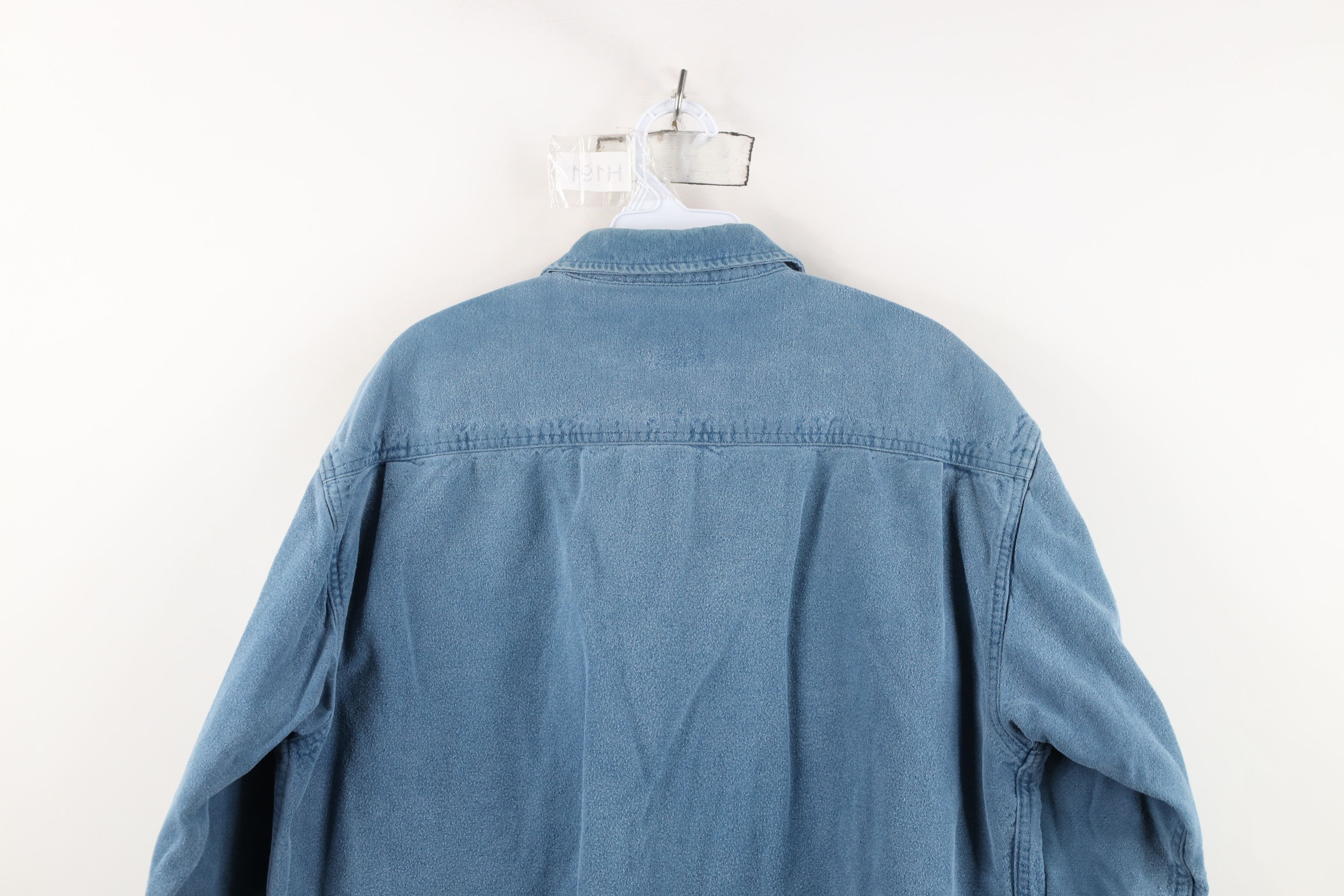 Cabelas Vintage 90s Cabelas Chamois Cloth Button Shirt Blue Size US L / EU 52-54 / 3 - 11 Thumbnail