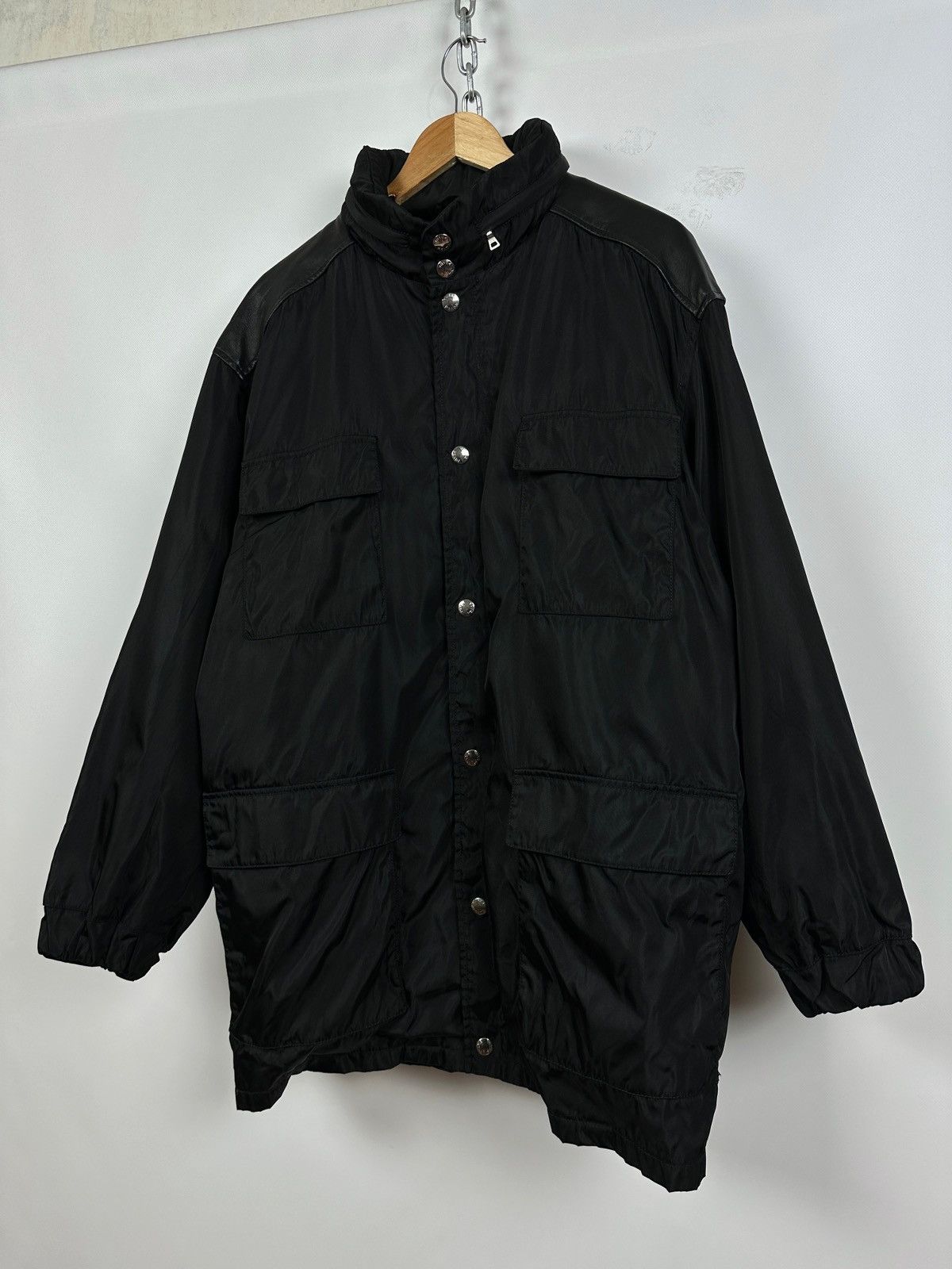 Prada Vintage Prada Nylon / Leather Jacket Coat + Lining Size US XL / EU 56 / 4 - 3 Thumbnail