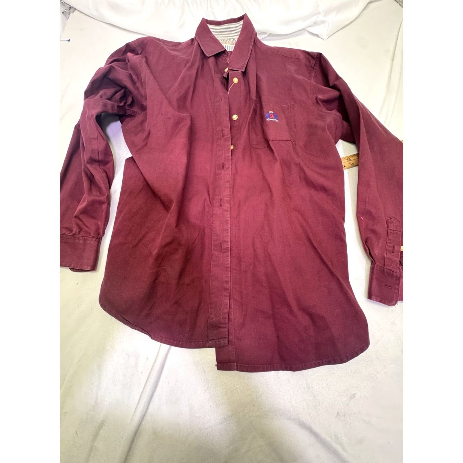 Bugle Boy VINTAGE Bugle Boy Burgundy Long Sleeve Button Down Shirt XL 90's For Her Size XL / US 12-14 / IT 48-50 - 3 Thumbnail