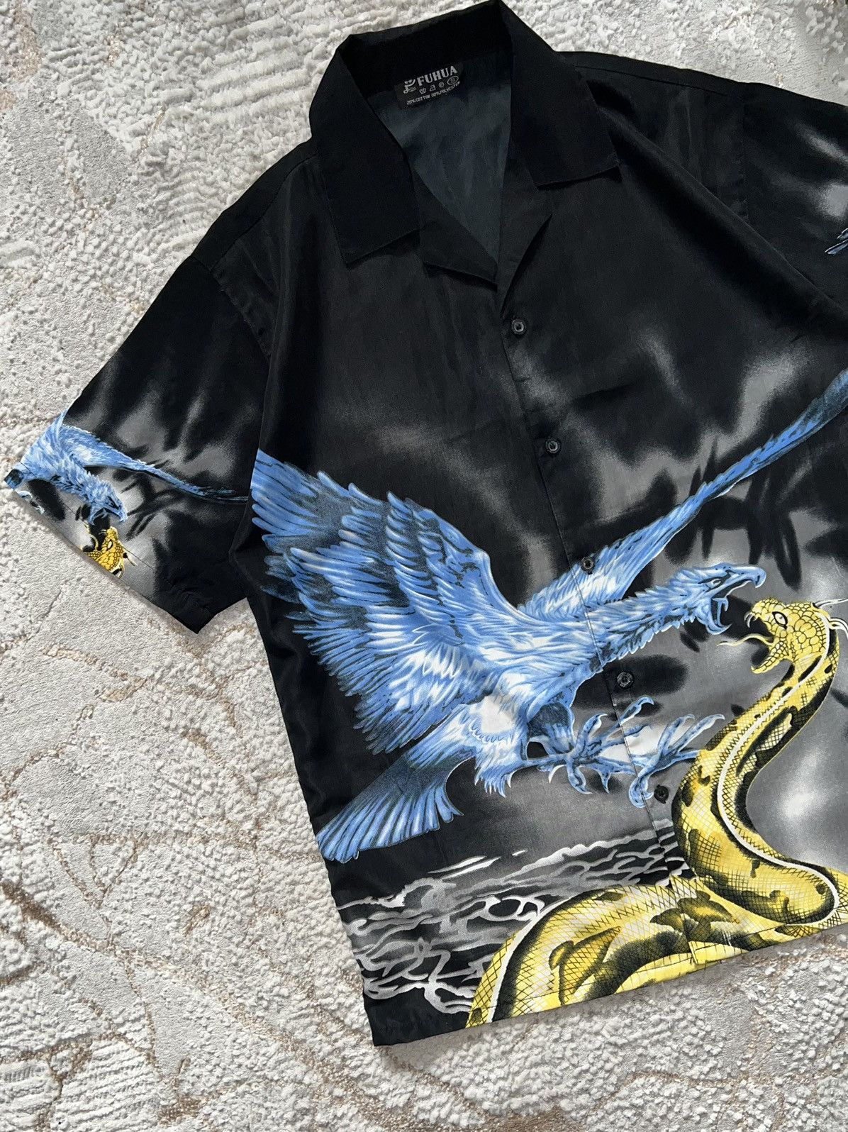 Japanese Brand × Vintage VINTAGE Y2K JAPANESSE DRAGON ALTERNATIVE BOXY BUTTON SHIRT Size US S / EU 44-46 / 1 - 3 Thumbnail