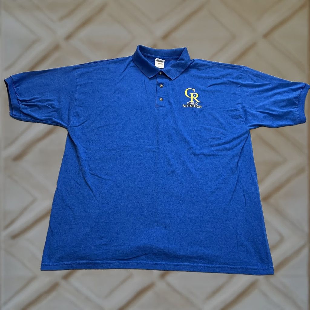 Gildan Gildan Polo Shirt Mens XL Blue Logo Casual Short Sleeve Knit 29 in Classic Golf Size US XL / EU 56 / 4 - 1 Thumbnail