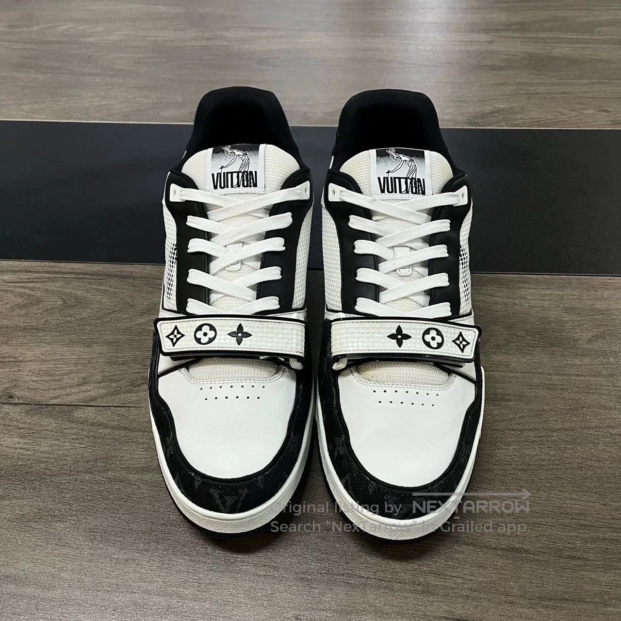 Louis Vuitton LV Trainer Black White Velcro Size 44. Size US 10.5 / EU 43-44 - 2 Thumbnail
