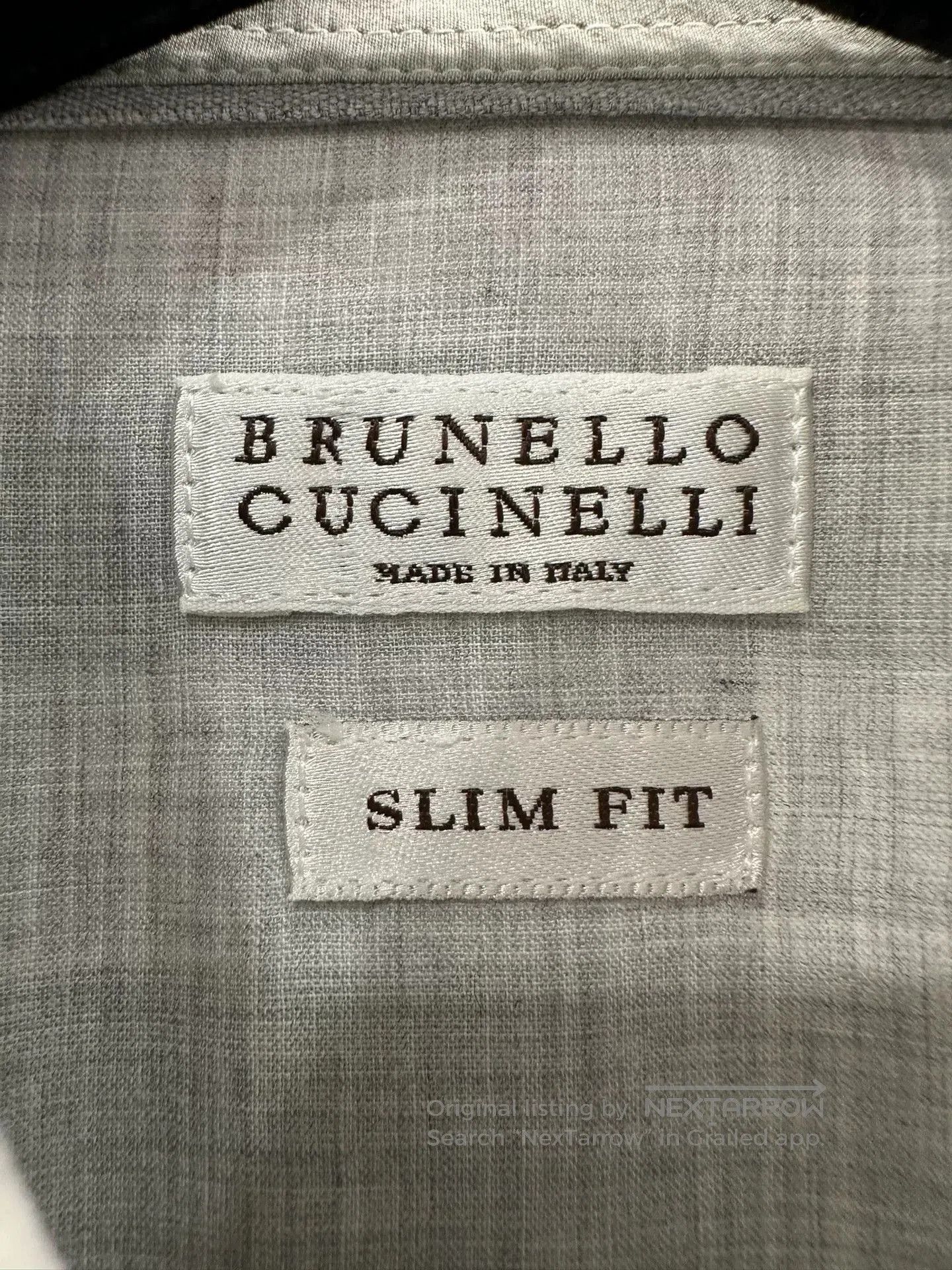 Brunello Cucinelli Brunello Cucinelli Gray White Stripe Shirt 44. Size US S / EU 44-46 / 1 - 4 Thumbnail