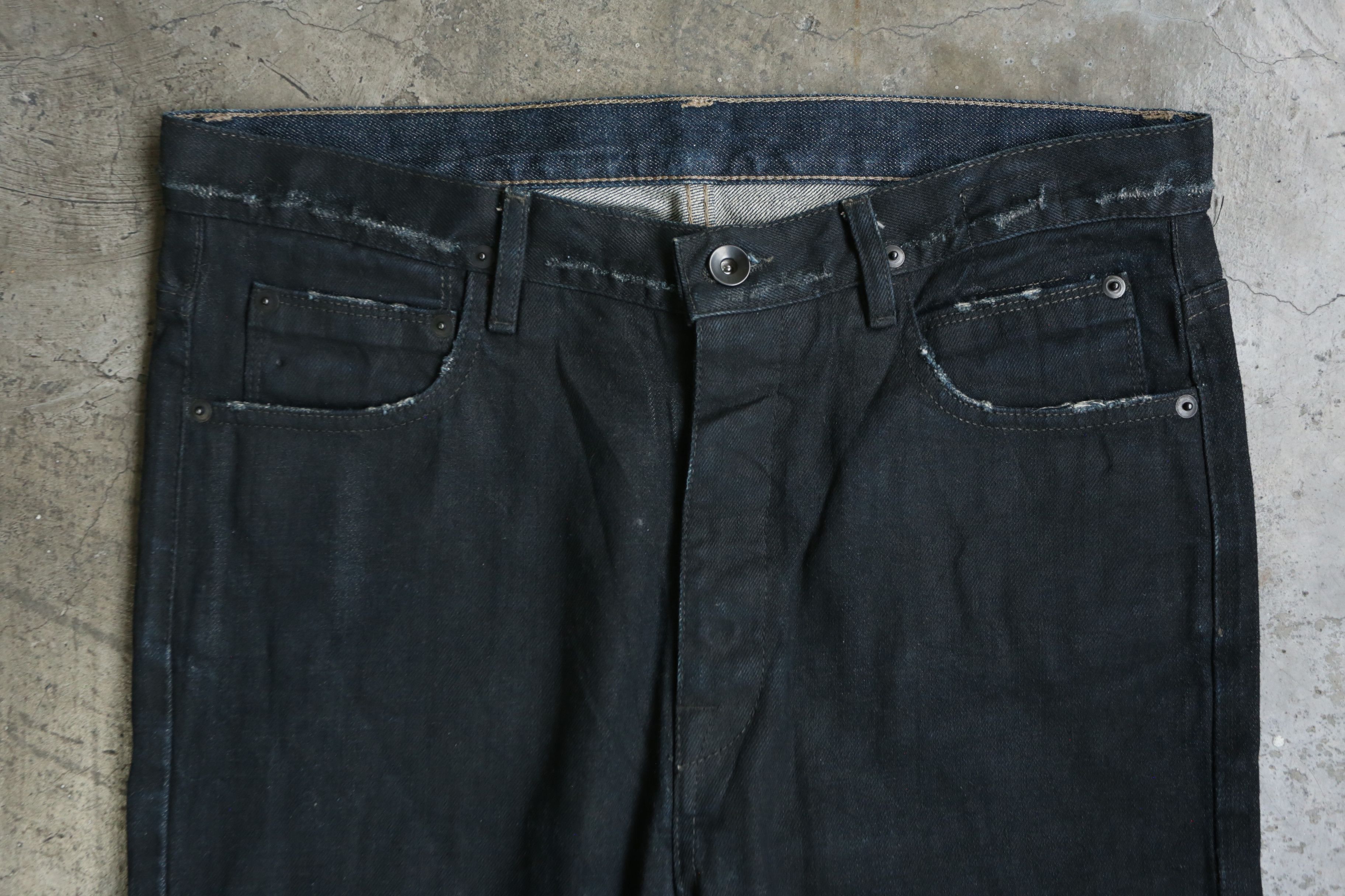 Rick Owens Drkshdw Rick Owens DRKSHDW - Torrence Cut Raw Denim Jean Size US 30 / EU 46 - 4 Thumbnail