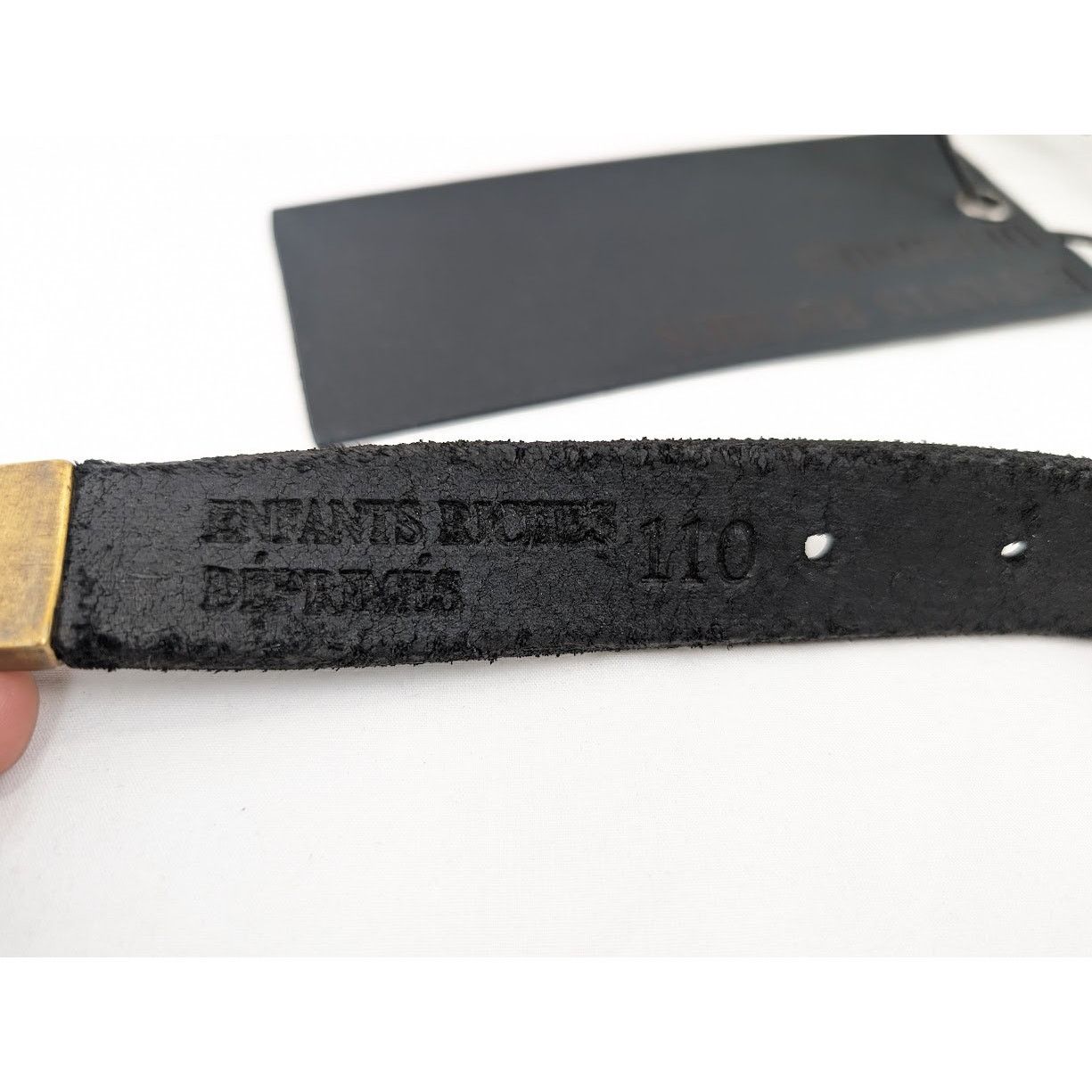 Enfants Riches Deprimes o1rshd1 Q:2 / Size:110 / Antique Brass Jesus Coin Belt Black Size 44 - 10 Thumbnail