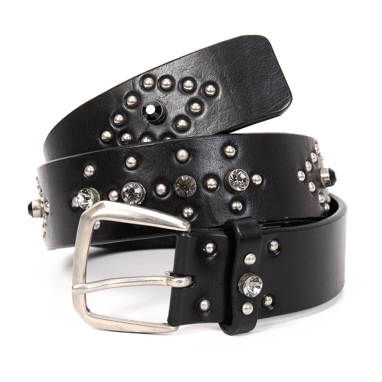 Yohji Yamamoto Yohji Yamamoto Studded Leather Belt Black Size ONE SIZE - 1 Thumbnail