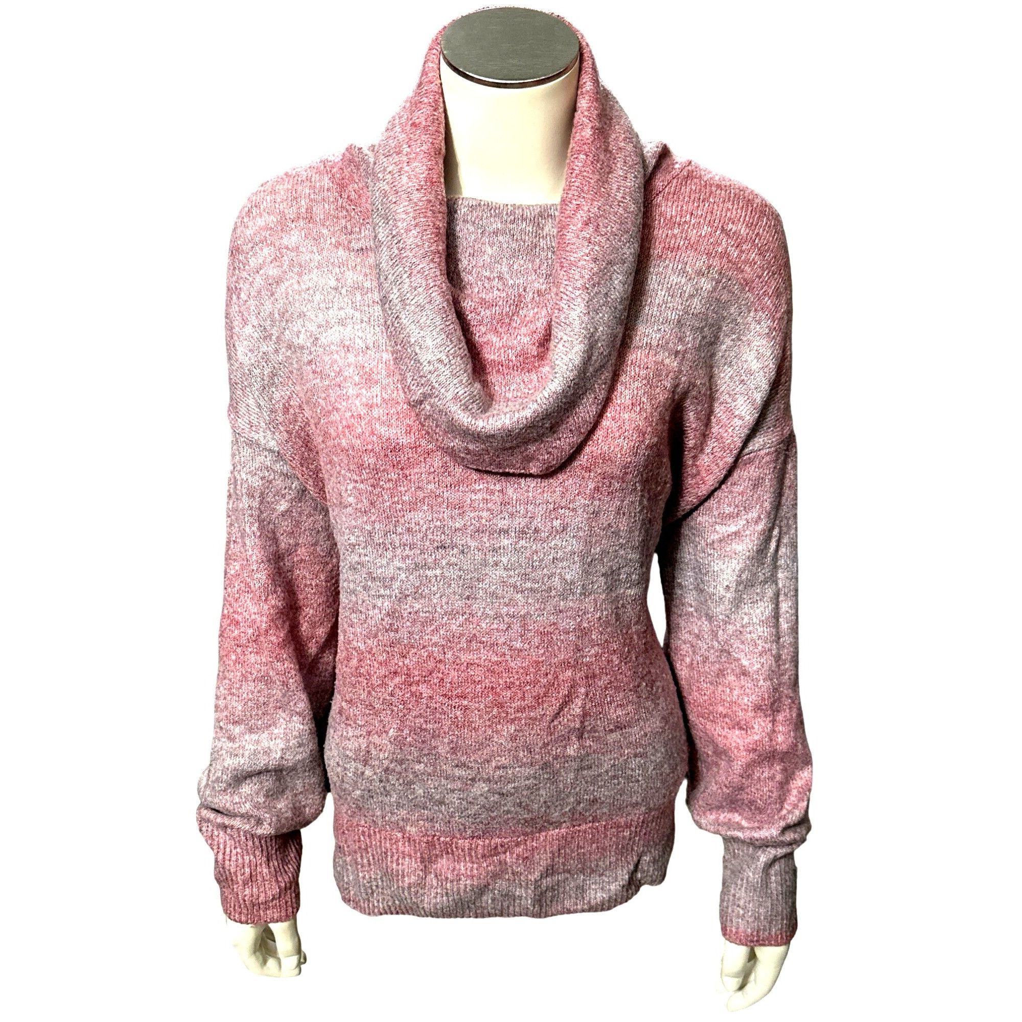 American Eagle Outfitters American Eagle Womens Cowl Neck Sweater Medium Pink & Gray Size M / US 6-8 / IT 42-44 - 1 Thumbnail