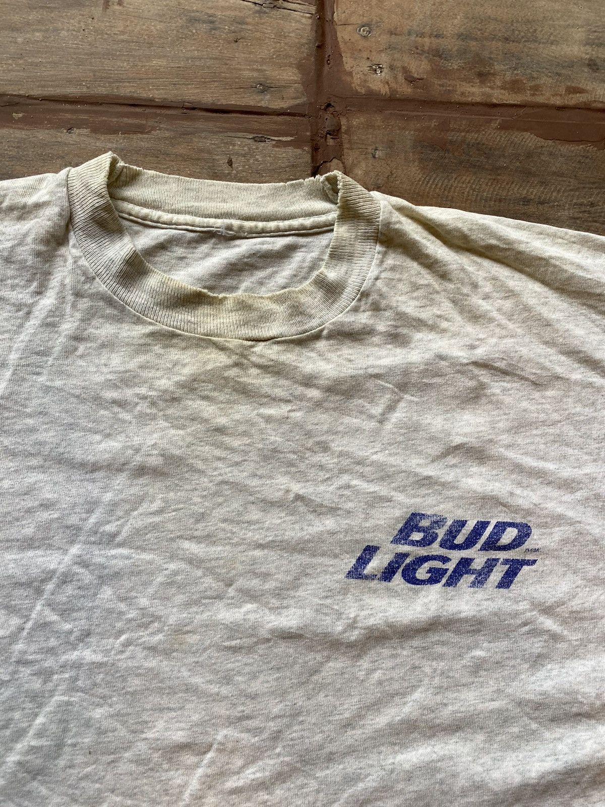 Budweiser × Vintage Vintage 1990s Bud Light T Shirt Size US XL / EU 56 / 4 - 2 Thumbnail