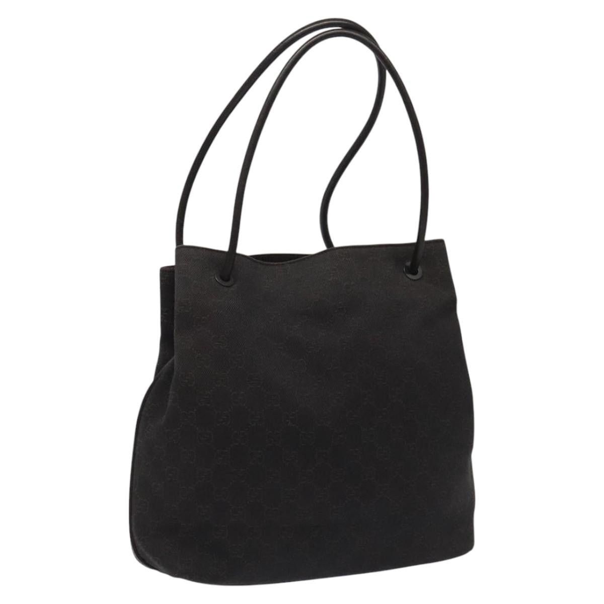 Gucci GG Canvas Shoulder Bag Dark Brown, Women's