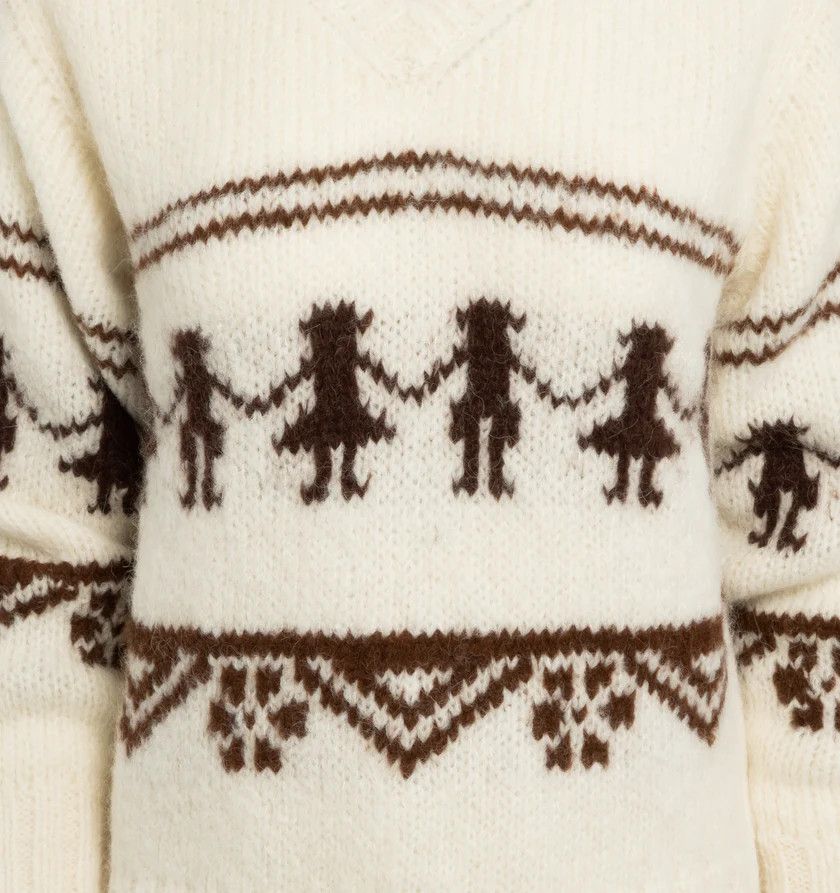 Bode o1h1sh10624 Sweater in Cream Size L / US 10 / IT 46 - 3 Thumbnail