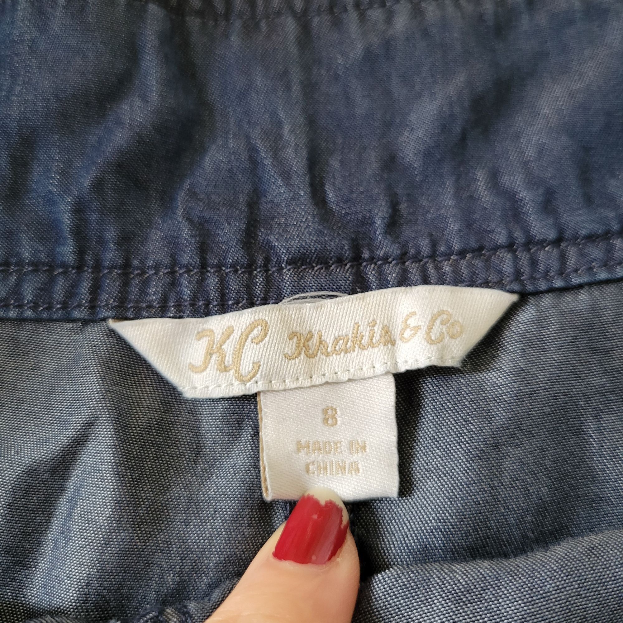 Vintage KC Khakis Co Blue Full Length Lightweight Jean Denim Skirt 8 Size 30" / US 8 / IT 44 - 2 Thumbnail