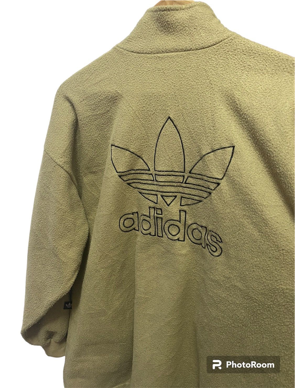 Adidas × Vintage Vintage 90s Embroidery Adidas Big Logo Fleece Jacket Size US XL / EU 56 / 4 - 1 Thumbnail