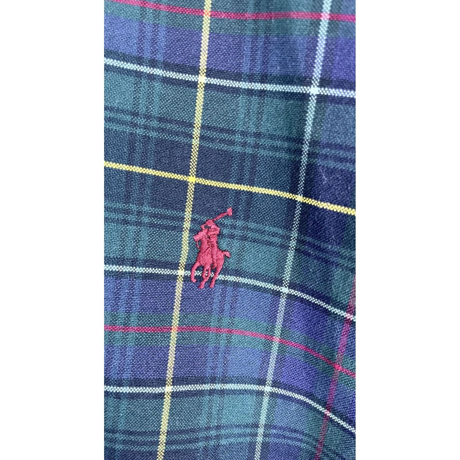Ralph Lauren Ralph Lauren Shirt Mens XL Green Plaid Long Sleeve Button Front Classic Fit Size US XL / EU 56 / 4 - 2 Thumbnail