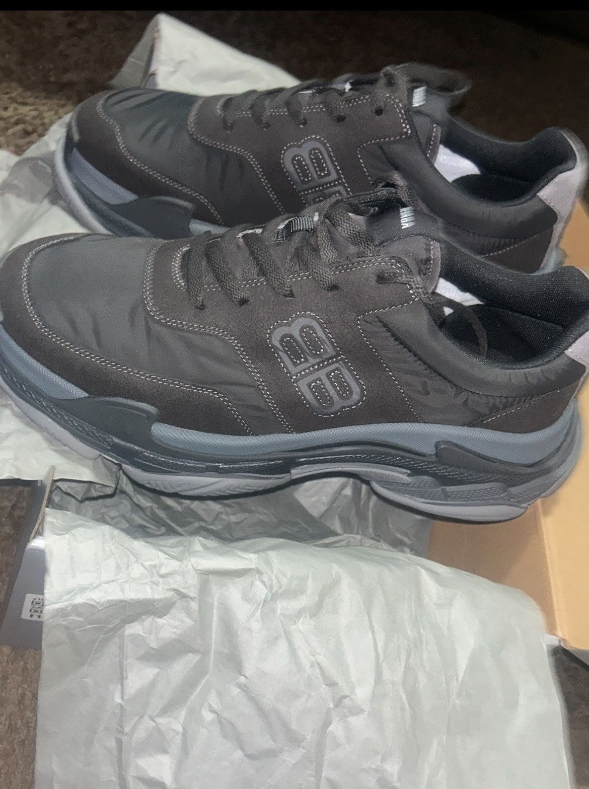Balenciaga Balenciaga Triple S Dark Grey Mix Size US 12 / EU 45 - 5 Thumbnail
