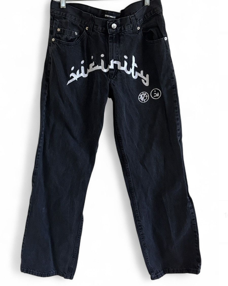 Other Vicinity Sandstorm Denim Black/White Pants Size US 31 - 1 Thumbnail