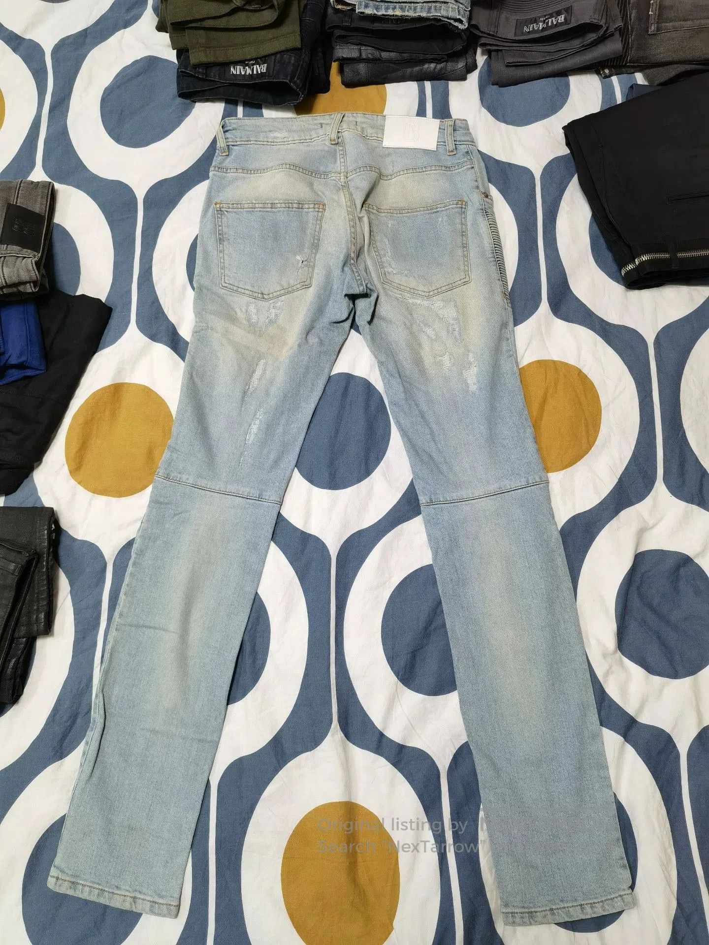 Pierre Balmain Pierre Balmain Distressed Biker Jeans. Size US 30 / EU 46 - 4 Thumbnail