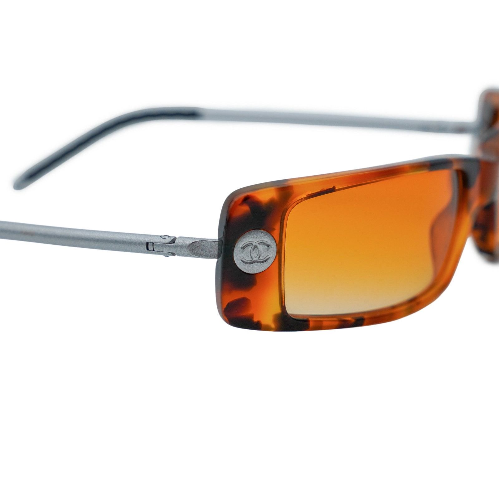 Chanel Chanel 5036 Tortoiseshell Rectangular CC Logo Y2K Sunglasses Size ONE SIZE - 6 Thumbnail