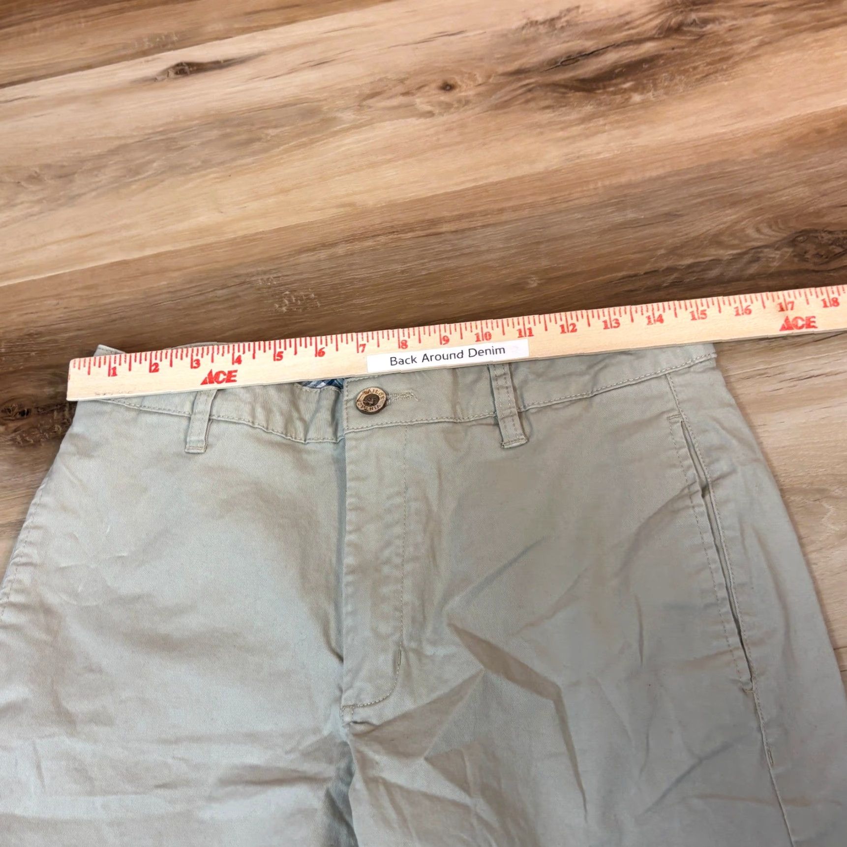 Vintage Tailor Vintage Shorts Mens 31 Beige Slim Fit 9 Inch Inseam Chino Short Size US 31 - 4 Thumbnail