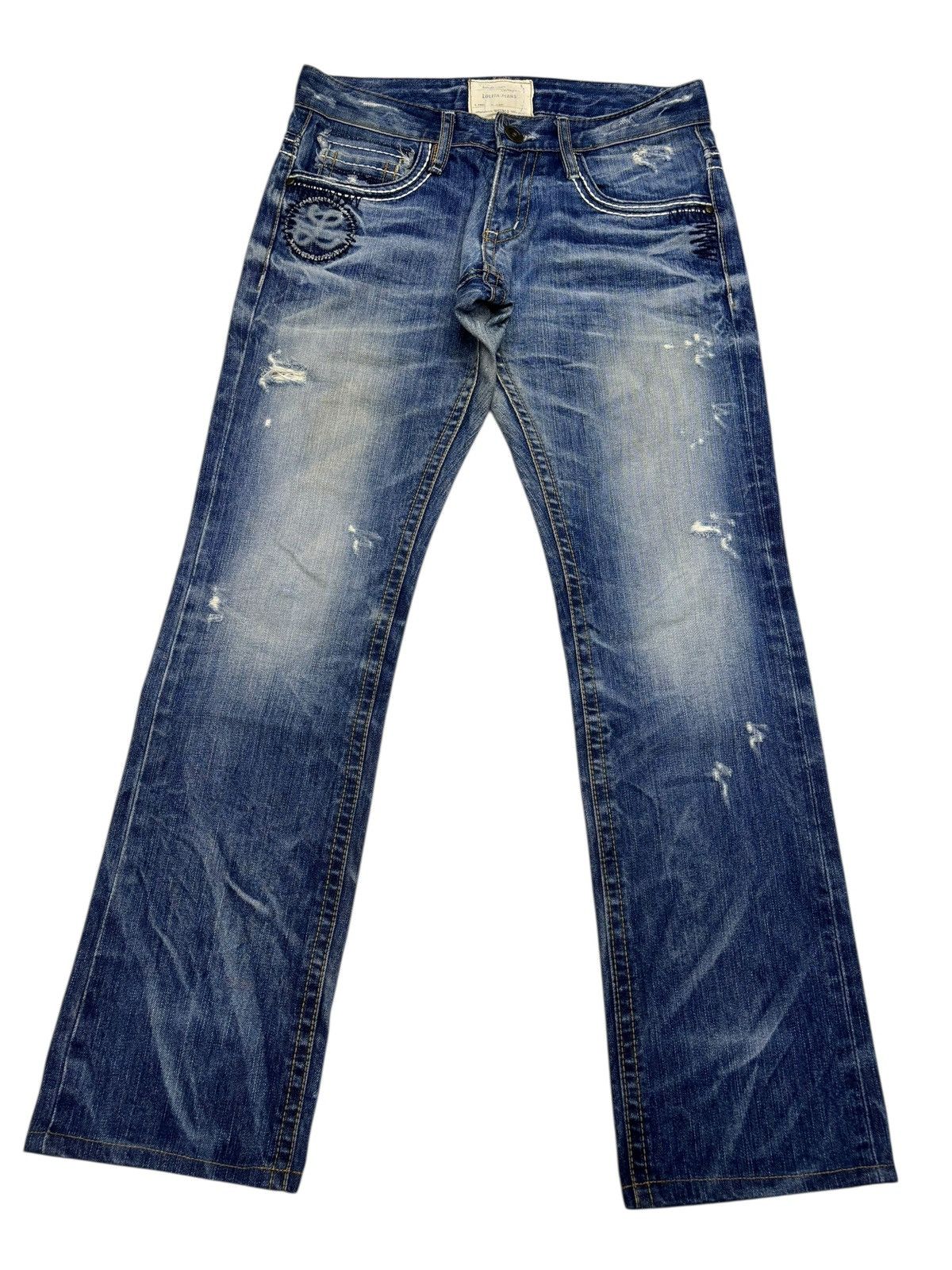 Kapital 💥LOLITA YOSHITOMO NARA DISTRESSED DENIM JEANS Size US 31 - 8 Thumbnail