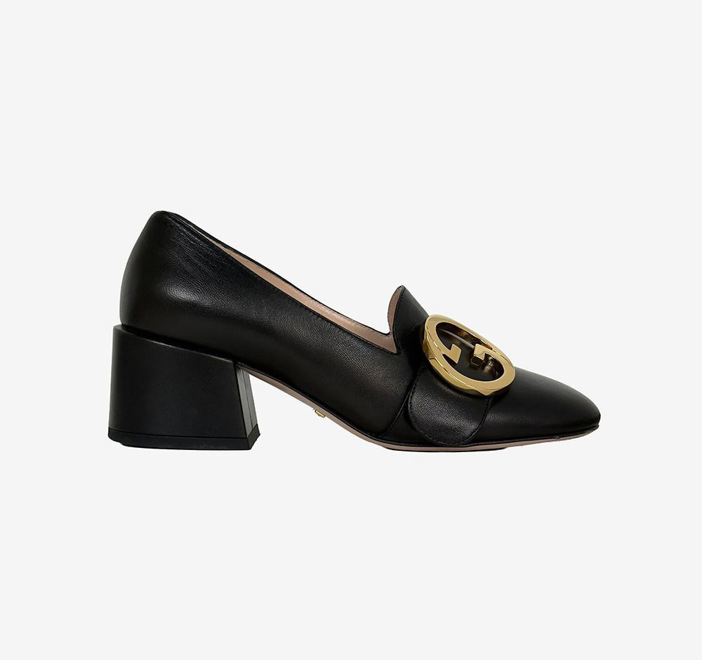 Blondie Mid-Heel Pumps in Black, Women's (Size 7)