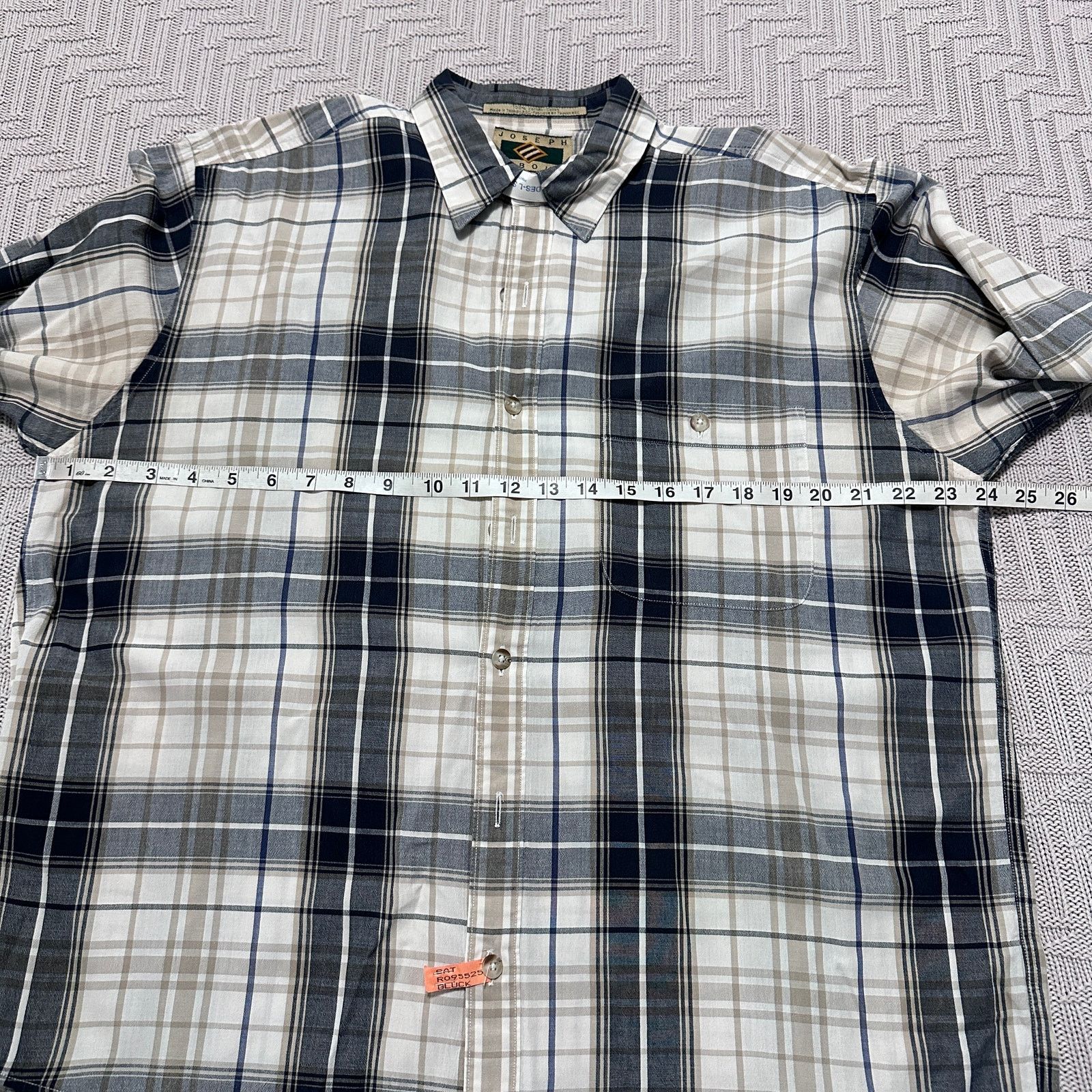 Joseph Abboud Joseph Abboud navy plaid button down Size US M / EU 48-50 / 2 - 6 Thumbnail