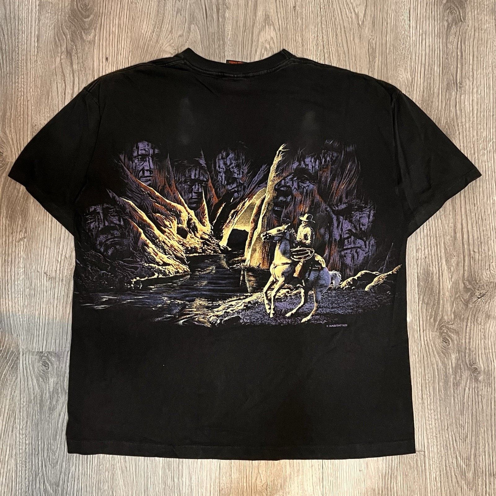 Habitat Vintage 90s Habitat Single Stitch Wraparound Graphic T XL Size US XL / EU 56 / 4 - 2 Thumbnail