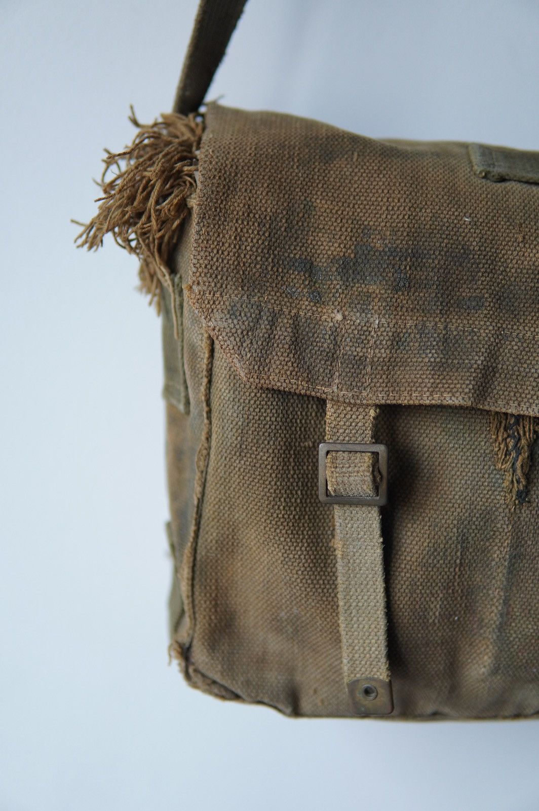 Vintage WWII Painted Canvas Shoulders Bag Size ONE SIZE - 8 Thumbnail