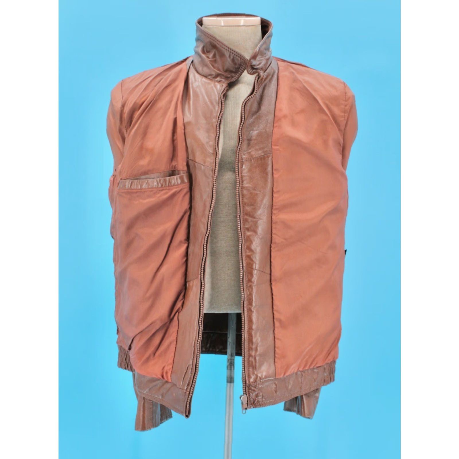 Vintage VINTAGE Richman Jacket 70s Leather Mens Sz 44 Brown 1970s Disco Western Size US S / EU 44-46 / 1 - 6 Thumbnail
