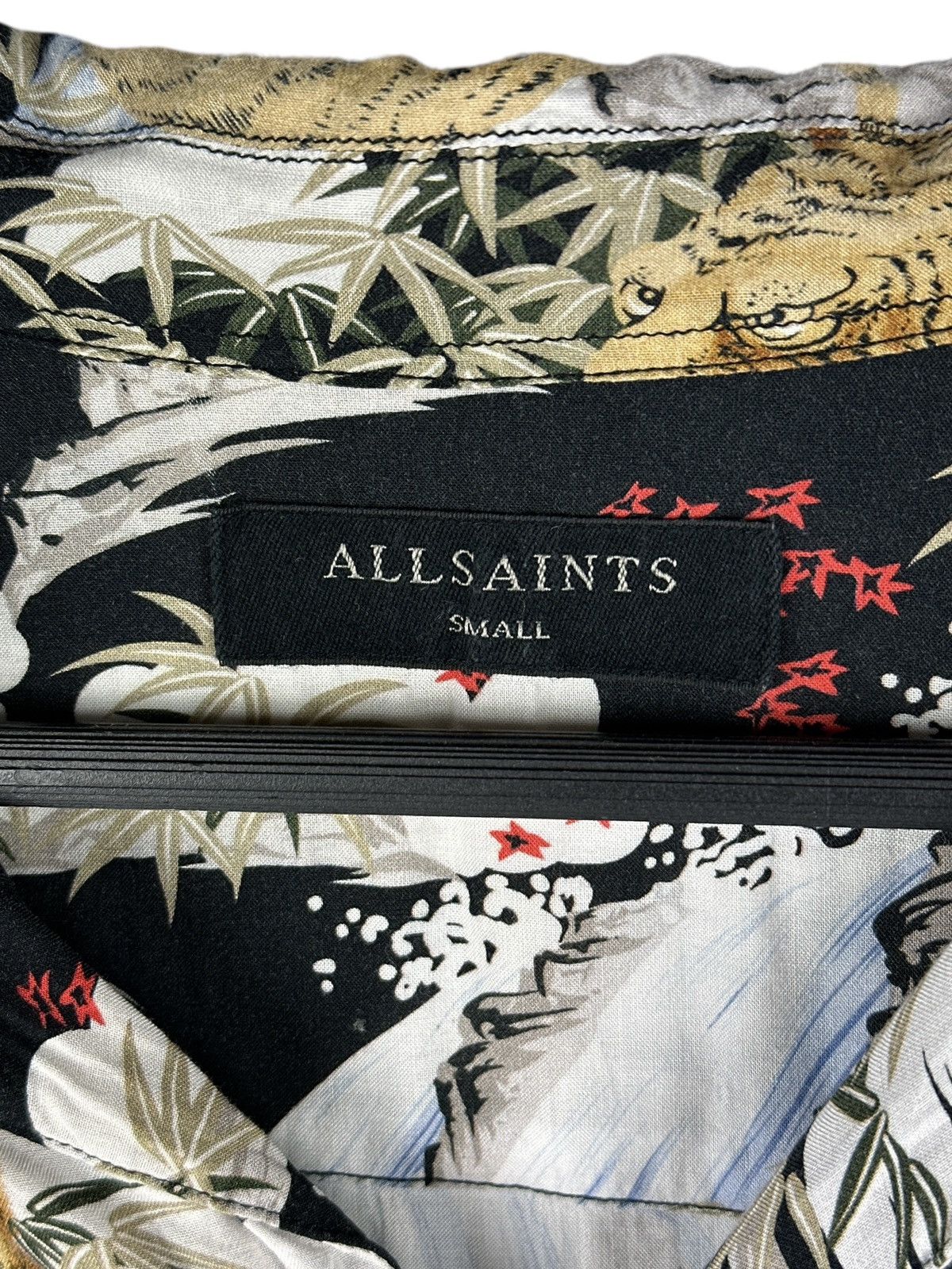 Allsaints Allsaints Sumatra Long Sleeve Shirt Tiger Print Hawaiian Size US S / EU 44-46 / 1 - 14 Thumbnail