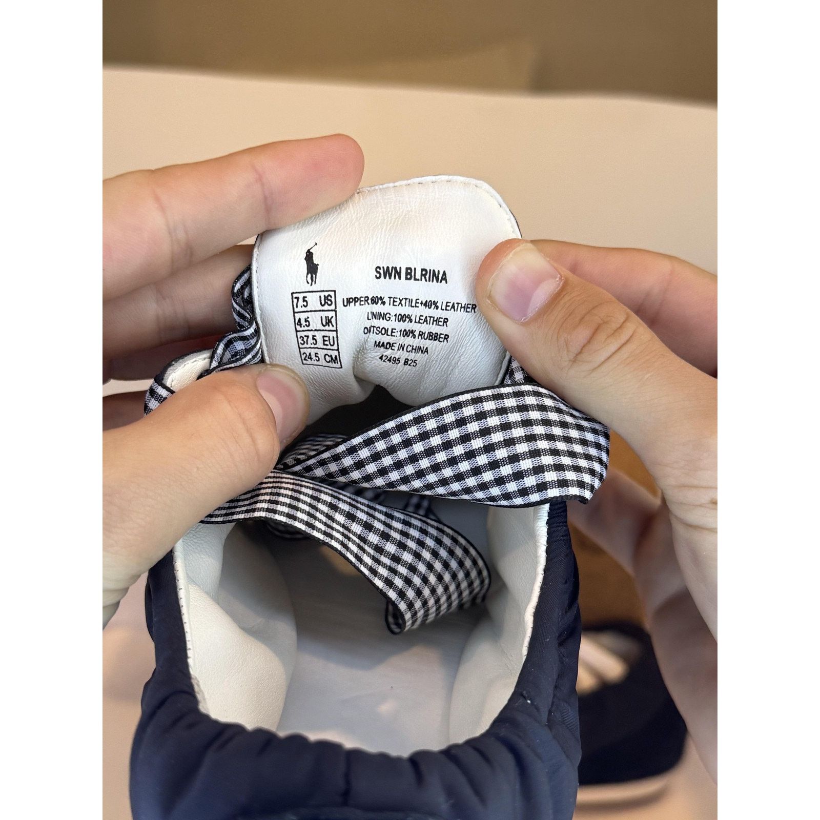Polo Ralph Lauren Polo Ralph Lauren Shoes Womens Size 7.5 Gingham Lace Up Size US 7.5 / IT 37.5 - 3 Thumbnail