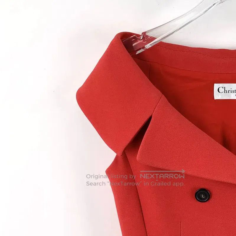 Dior Dior Red Wool Women's Dress . Size S / US 4 / IT 40 - 3 Thumbnail