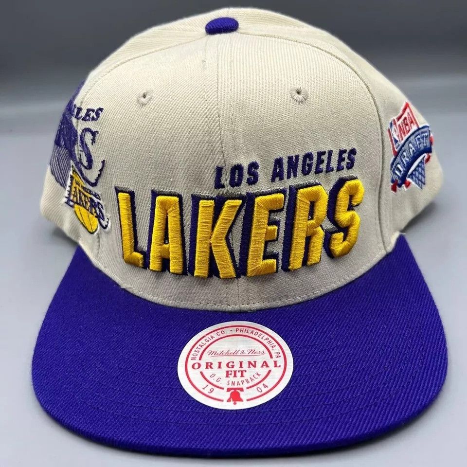 Mitchell & Ness Los Angeles LA Lakers Hat Men NBA Draft 1996 Shadow SnapBack Size ONE SIZE - 2 Thumbnail