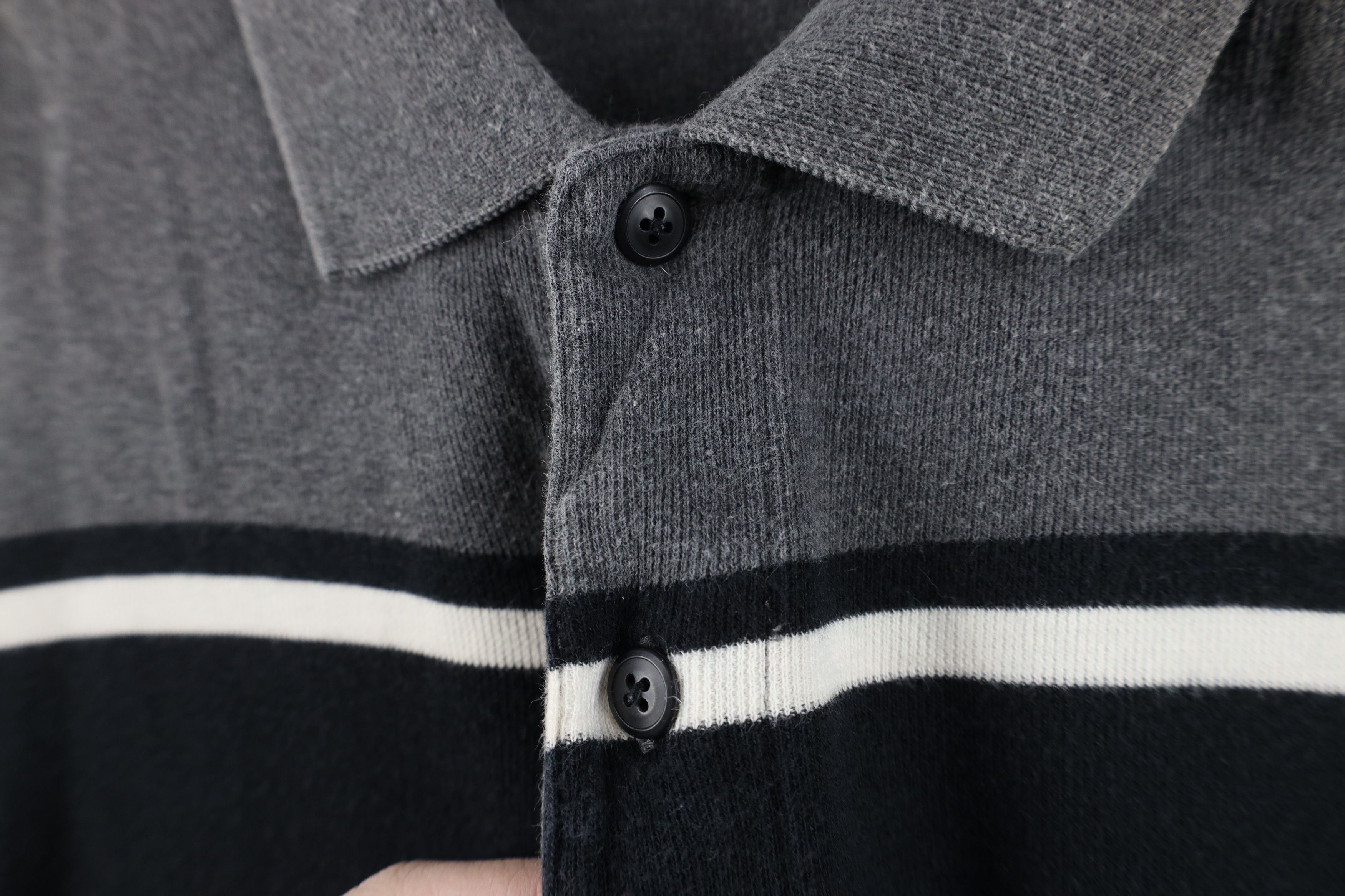 Nautica Vintage 90s Nautica Heavy Ribbed Knit Long Sleeve Rugby Polo Size US L / EU 52-54 / 3 - 5 Thumbnail