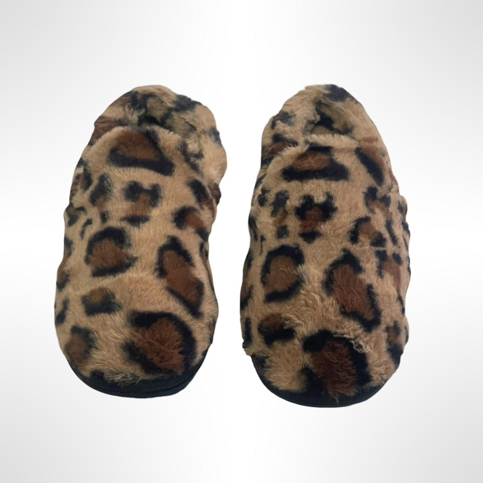 Other Jessica Simpson Leopard Print Fuzzy Slippers size 7.5 Size US 7.5 / IT 37.5 - 2 Thumbnail