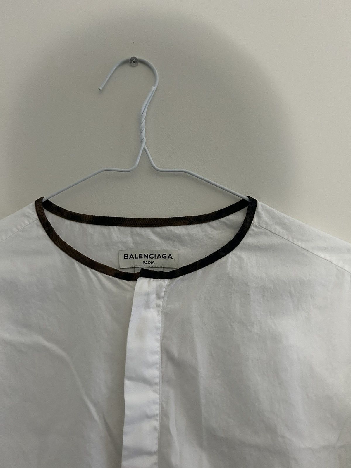 Balenciaga Balenciaga SS16 Colarless Button Up Shirt Size US L / EU 52-54 / 3 - 2 Thumbnail