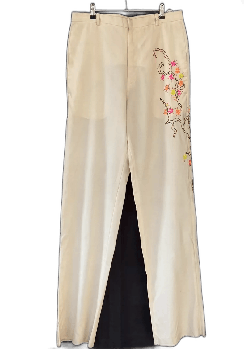 Versace Gianni Versace Embroidered Wool Trousers for Men Size US 44 / EU 60 - 1 Thumbnail