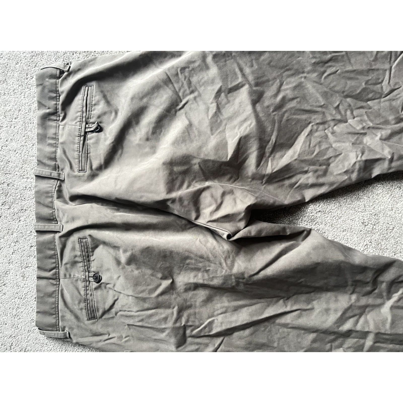 Gap Gap Classic Men’s Straight Fit Sz 38x32 Brown Flat Front Pants Zip Solid Cotton Inseam 32 in Mens Size US 38 / EU 54 - 4 Thumbnail