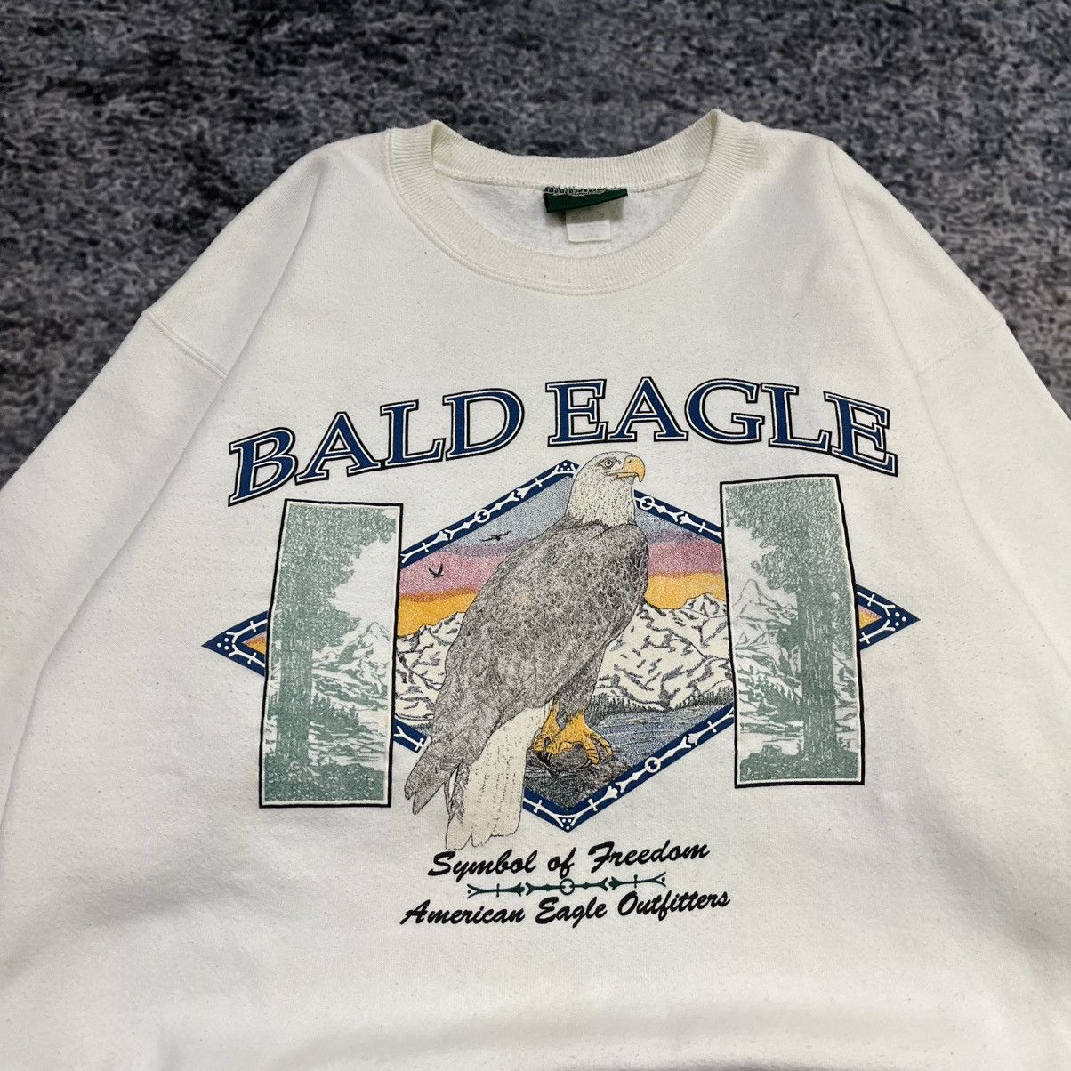 American Eagle Outfitters Vintage 90s American Eagle White Bald Eagle Crewneck Large Size US L / EU 52-54 / 3 - 3 Thumbnail