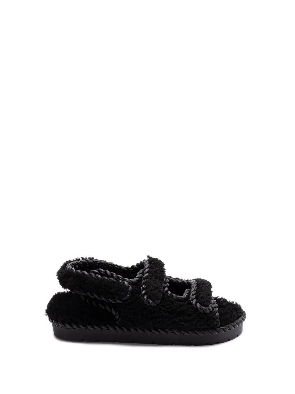 o1n1vont1125 Jack Flat Sandals in Black