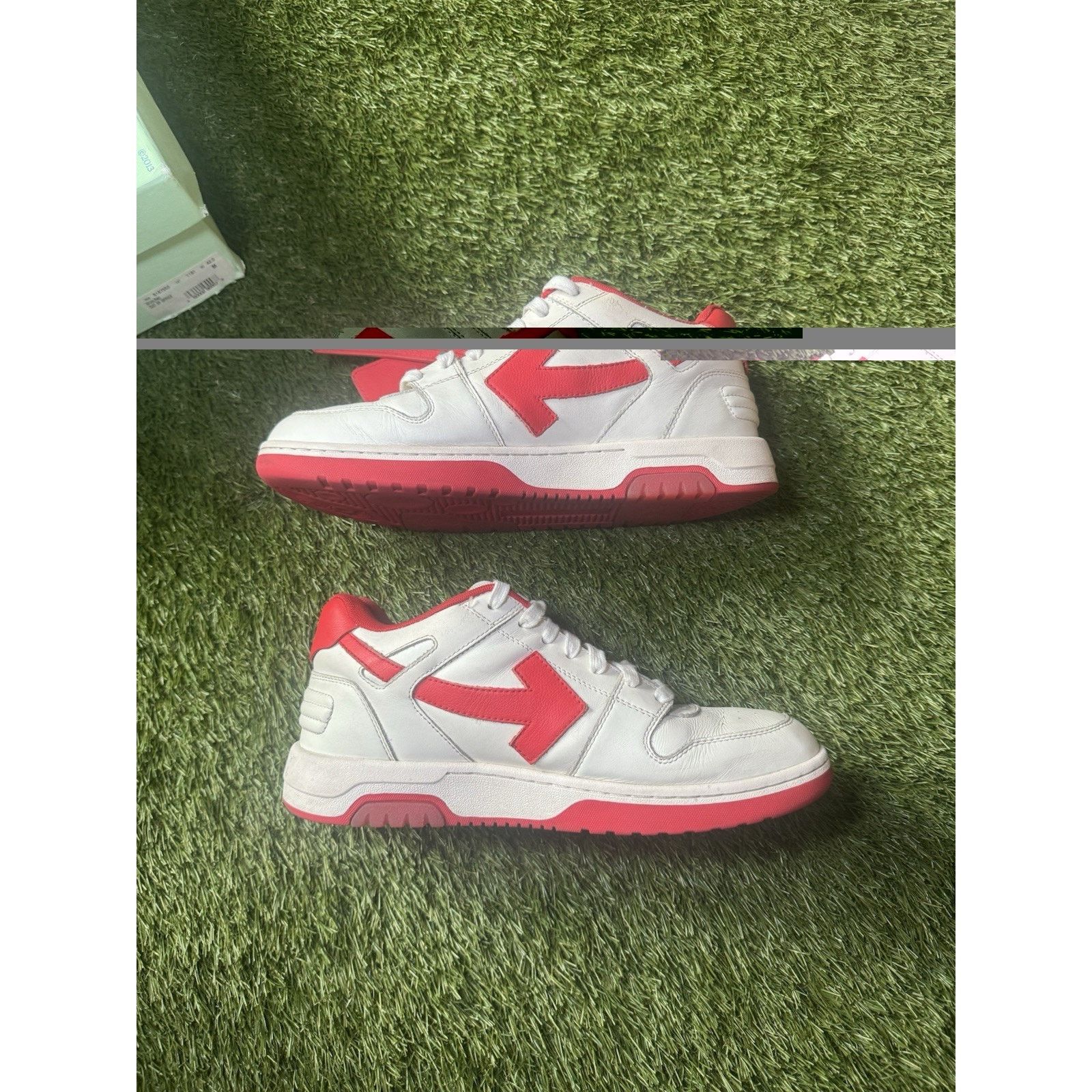 Off-White Off-White Out of Office Low White Red Size 42 EU / 9 US Men Size US 9 / EU 42 - 2 Thumbnail