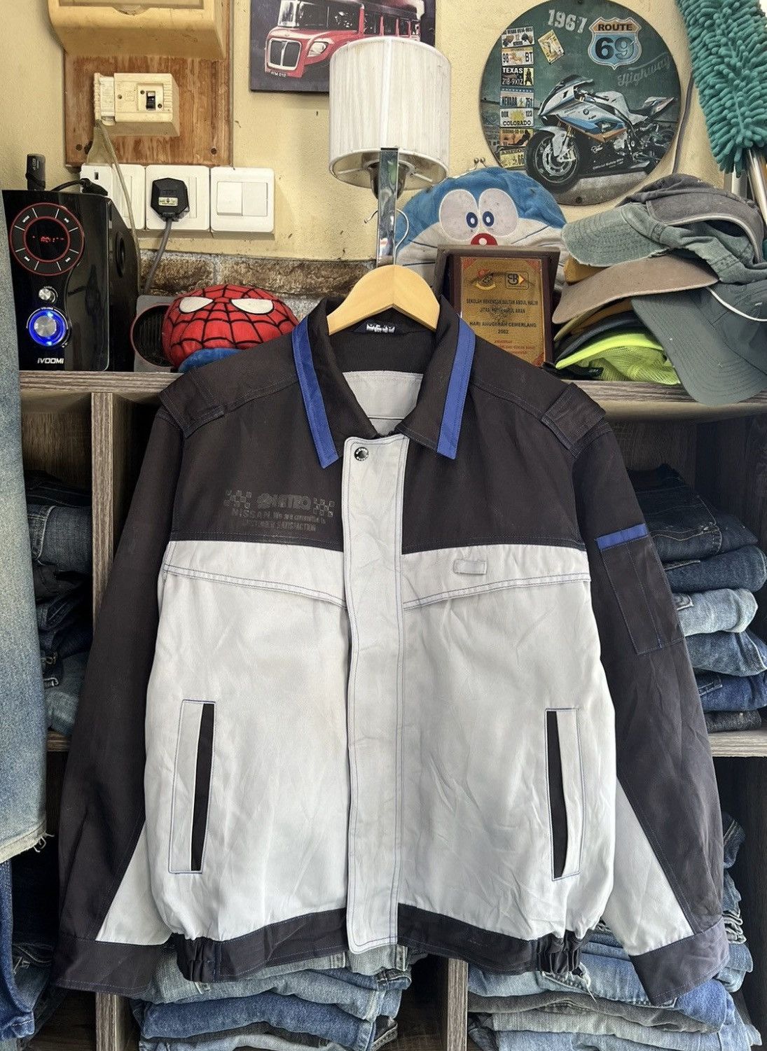 Nissan 🔥Vintage Nissan Uniform Work Jacket Size US L / EU 52-54 / 3 - 3 Thumbnail