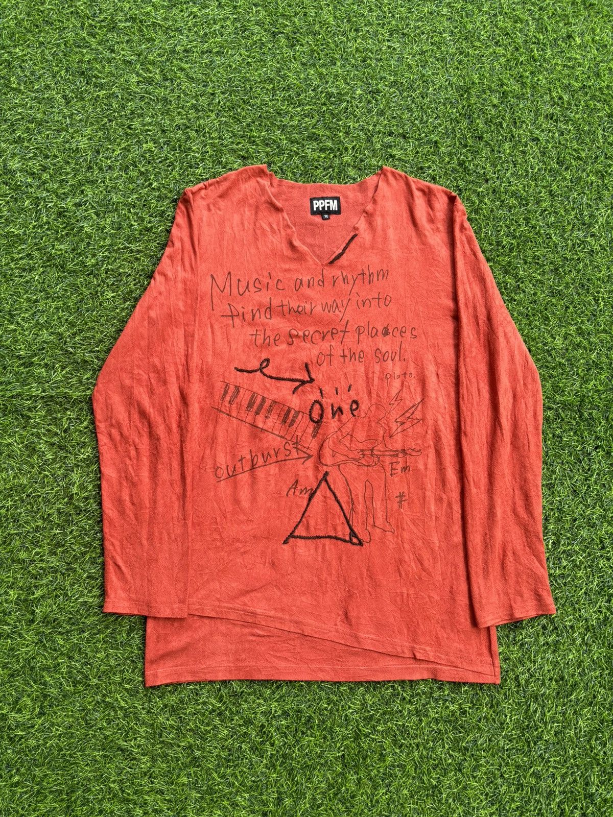 トップス PPFM layer long tee archive Y2K 00s Y2K Pigment Layered